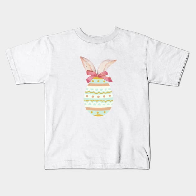 Easter Day - Easter egg with bunny ears Kids T-Shirt by GoodyL